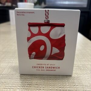 Chick-fil-A Spicy Chicken Sandwich Foil Bag Ornament 2025 Limited Edition‎